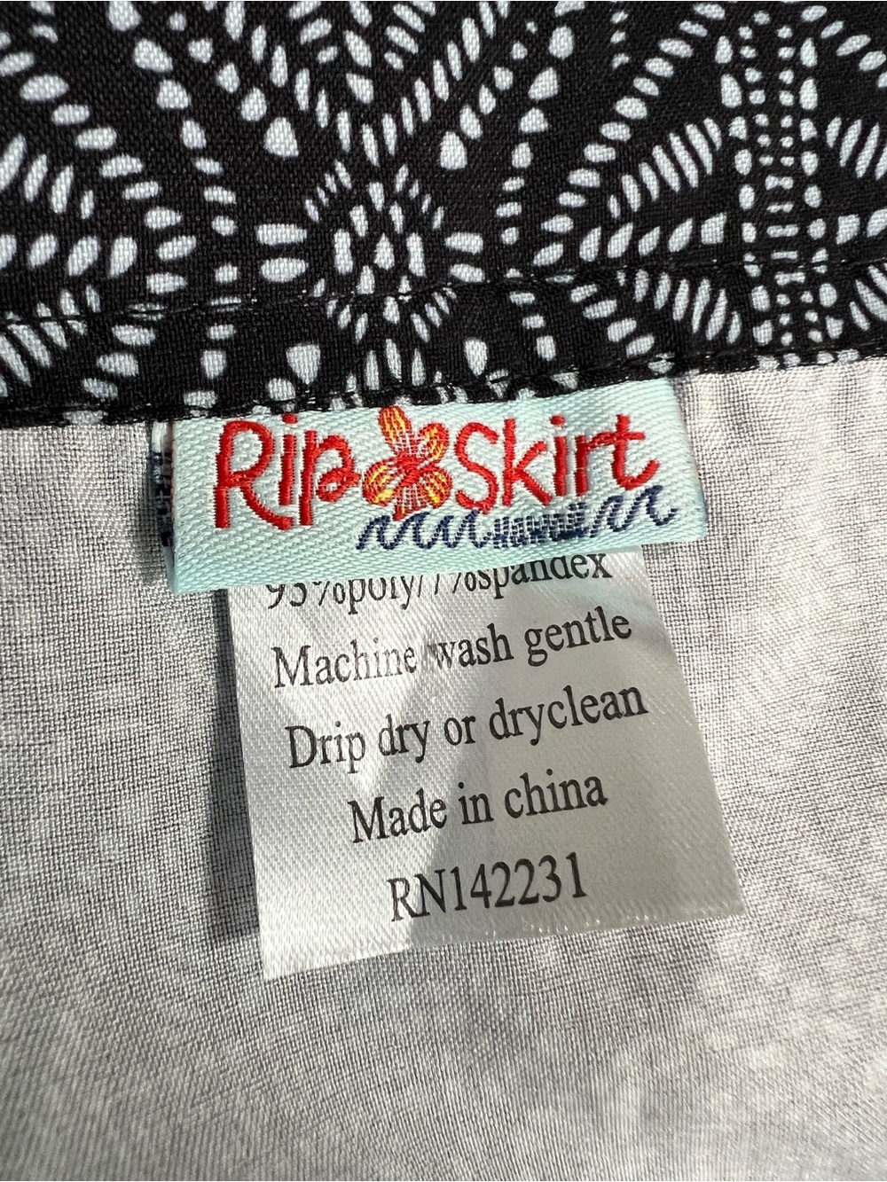 Rip Skirt Hawaii Paia Maui Wrap Skirt Medium 19” Length - Picture 12 of 15